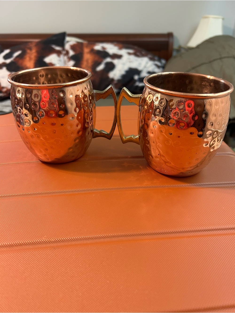 Hammered Copper Moscow Mule Mugs - Set of 2 - Picture 3 of 5